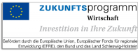 Gefördert durch die Europäische Union, Europäischer Fonds für regionale Entwicklung (EFRE), den Bund und das Land Schleswig-Holstein